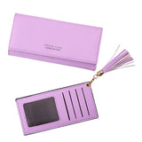 TD® Pochette Femme Portefeuille Porte-monnaie Sac Main Violet Pâle Sacoche Compagnon Compact / Pratique / Billets / Pièces