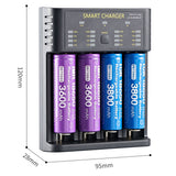 Chargeur de batterie au lithium 18650 4 emplacements