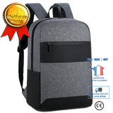 TD® Sac à Dos USB Charging Port Sac a Dos PC Portable 15" Sac à Dos de Voyage d'affaires Loisirs Collège -Gris