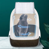 TD® Boîte à litière pour chat anti-éclaboussures entièrement fermée déodorant pour chat fournitures pour animaux de compagnie