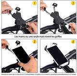 TD® Support de conduite moto équipement voiture électrique vélo de navigation en acier inoxydable support de téléphone portable