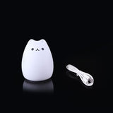 TD® 5pcs Veilleuse de Nuit Veilleuse portable en silicone en forme de chat couleur multiple