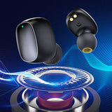 TD® Oreillette Bluetooth, compartiment de charge de grande capacité, autonomie longue durée, qualité sonore HIFI, Bluetooth V5.0
