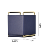 TD® Porte-stylo boîte rangement bureau cuir télécommande bureau en cuir seau de brosse cosmétique seau rangement d'ornements nordiqu
