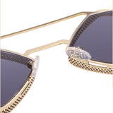 TD® Lunettes de soleil Homme Monture ajourée en forme de diamant  Décoration du pare-soleil  Mode punk  Lunettes de soleil universel