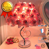 TD® Lampe à Poser En Cristal Rose Fleur Veilleuse Lampe De Chevet Décoration De La Maison Allume éclairage Intérieur