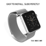 TD® Bracelet Apple Watch homme femme Montre Iwatch 42mm 44mm Série 4/3/2/1 accessoire acier enfant Remplacement magnétique Inoxydabl