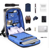 TD® Sac à dos  Antivol USB et Port de charge Antipluie Fashion Ordinateur portable/Tablette PC Trolley