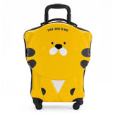 TD® Valise à roulettes pour enfants 20 pouces 3D bagage trois dimensions roue universelle valise enfants école primaire motif lion