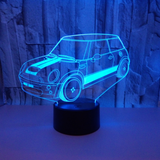 TD® Décoratif USB Voiture 7 Couleurs Télécommande Illusion Optique Veilleuse 3D Visualisation Tableau Bureau Lampes 3D Glow LED L☼72