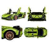 TD® Lamborghini FKP 37 Sián bloc construction version lumineuse assemblage mécanique automobile voiture réaliste qualité cadeau Noël