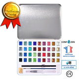 Ensemble de pinceaux 36 couleurs peinture aquarelle boîte fer couleur nacrée solide aquarelle gouache ensemble peinture fourn