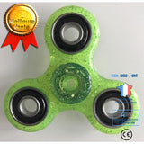 TD® Fidget Spinner Toy /Hand Spinner/Tri-Spinner Roulement en Acier Haute Vitesse/ Jouet Anti stress et Anxiété.Vert à Paillettes