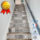 TD® Lot de 13 pièces 3D Autocollant Stickers Escalier Géométrique Adhésif Maison Décor Intérieur Escaliers Moderne et Tendance