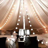 TD® Boules de coton rose-blanc-crème-gris LED guirlande guirlandes lumineuses Led à piles Led  - Modèle: 1.5m 20 balls  - MILEDCA169