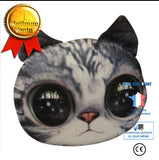 TD® Drôle 3D Cat Imprimer Coussin Coussin créatif mignon poupée en peluche cadeau Home  Tapis de chat souple   Couleur: chaton gris