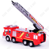 TD® Camion de pompier jouet enfants modèle pulvérisateur d'eau effets sonores cadeau Noël Anniversaire lumière LED