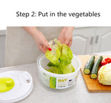 TD® Essoreuse de salade légumes grande capacité grille d'évacuation d'eau fruits saladier cuisine panier passoire design innovant