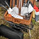TD® Barbecue grill acier inoxydable épaissi pelle à frire pelle de cuisson ketchup bouteille ensemble teppanyaki ensemble d'outils