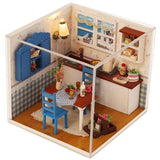 TD® DIY Maison de Noël miniature Assemblez LED Dollhouse Furniture Kit cadeau de Noël jouet