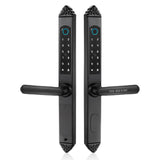 TD® Serrure intelligente wifi de style européen en acier inoxydable, porte en fer de cour creuse, serrure d'empreinte digitale étanc