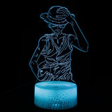 TD® One Piece série périphérique 3d crack touch télécommande comme cadeau créatif décoration usb alimenté matériel acrylique veilleu