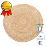 TD® Tapis fait à la main Jute Blanc et naturel 150 cm-MEY2394