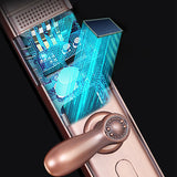 TD® Villa de reconnaissance faciale 3D serrure automatique à double porte d'empreintes digitales serrure de porte antivol visuelle