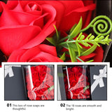 TD® Savon Bouquet Simulation Rose Conservé Fleur Coffret Cadeau Cadeau D'anniversaire Pour Petite Amie Saint Valentin
