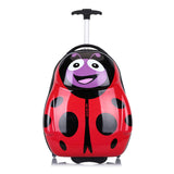 TD® Valise trolley pour enfants hommes et femmes bagages de dessin animé étanche petite valise coccinelle résistante à l'usure