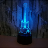 TD® Guitare 3D veilleuse colorée USB lumière visuelle 3D