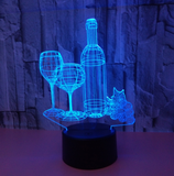 TD® LAMPE A POSER Mixte - Decoration Veilleuse 3D Touch Night Light 7 couleurs - noir Xiangsh™