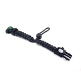 Bracelet de lumière LED multifonctionnel de sortie en plein air bracelet de survie réglable en corde de parapluie tissé à la