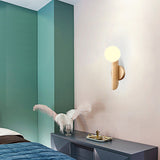 Applique verre décoration Style nordique Postmoderne Simplicité moderne Boule blanche laiteuse Tête de lit de chambre étude