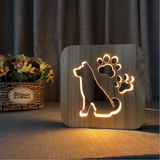 TD® LAMPE A POSER Mixte - Veilleuse 3D Éclairage créatif Décoration maison - Chien - jaune MIDENG™
