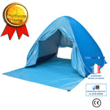 TD® Tente de plage automatique Tente de parasol de bord de mer Tente changeante de plage avec rideau