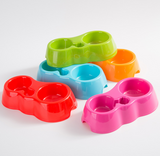 Gamelle Bol en Acier Distributeur Pratique Petit Moyen Chiens Chiots Chats (Bleu)