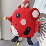 TD® Cartable mignon rouge animal petit cartable enfants motif souris mini sac à dos garçons fille petit sac motif collège maternelle
