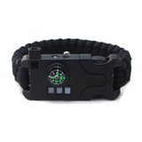 TD® Bracelet d'urgence camping en plein air fournitures de camping bracelet de survie bracelet laser infrarouge multifonction tissé