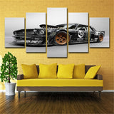 TD® Mur Art Photos Pour Salon 5 Pièces Ford Mustang Rtr Voiture Peinture Toile HD Imprimé sans cadre