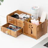 Support de stockage Stockage de bureau en bois créatif et support de classement  fichiers Boîte porte-stylo Papeterie pour ét
