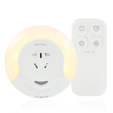 TD® Veilleuse LED Mural Avec Prise 5 Trous avec télécommande Blanc