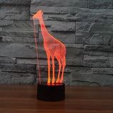 TD® Lampe optique poser décoratif tactile 7 couleurs illusion optique - modèle girafe - faible consommation câble USB ou 3 piles AAA