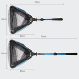 TD® Triangle rétractable en alliage d'aluminium pliant filet fait à la main pêche en plein air filet de pêche renforcement pêche