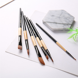 Peinture ensemble de stylos aquarelle 12 brosse à cheveux en nylon sac en pvc pinceau aquarelle simple en forme d'éventail en