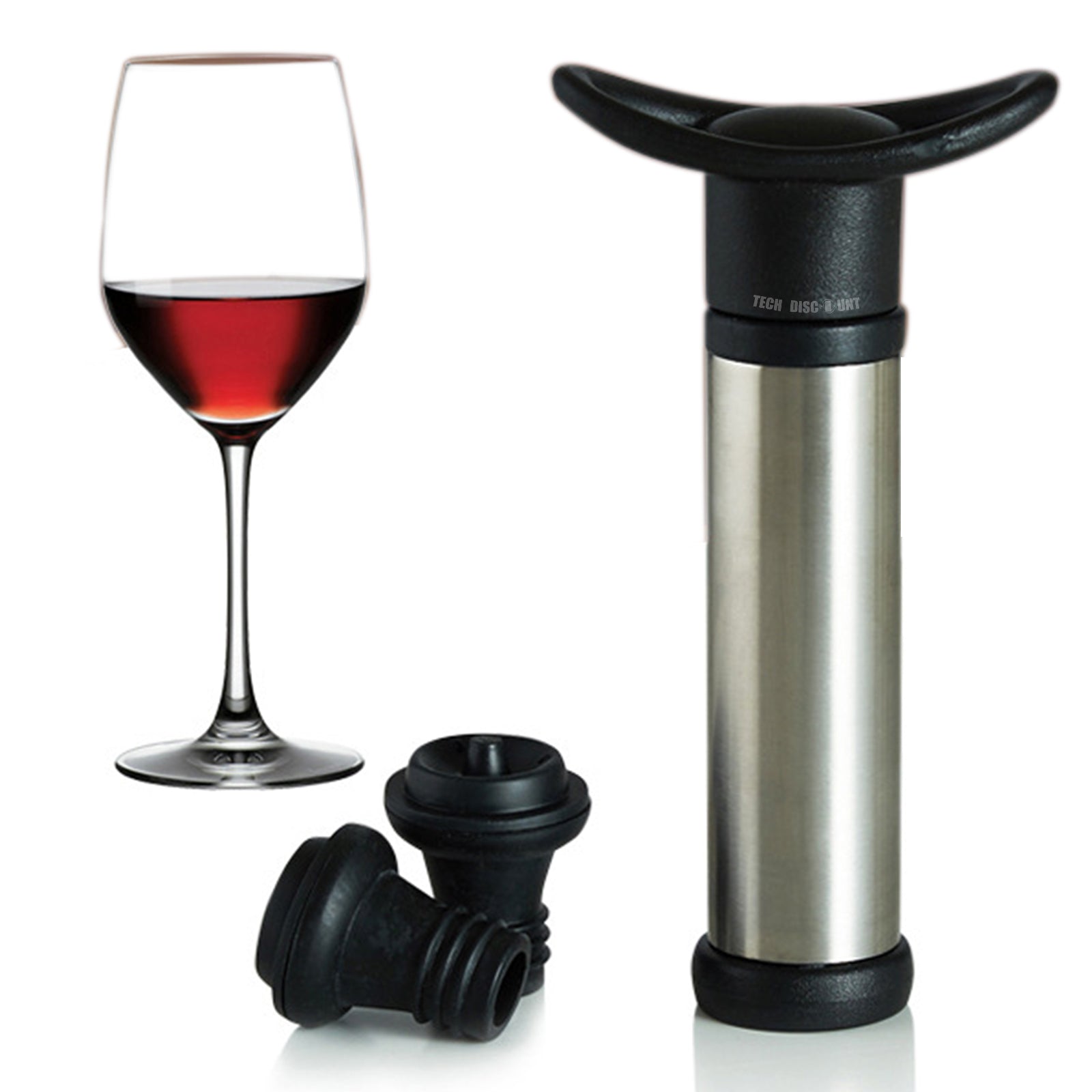 TD® Bouchon à vin bouteille vide d'air vide sommelier conserver le vin rouge noire pompage pompage isolation d'air à trou ventilatio