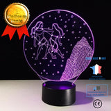 TD® Lampe optique poser décoratif tactile 7 couleurs illusion optique - modèle gémeaux - faible consommation câble USB ou 3 piles AA