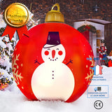 TD® LED ballon gonflable lumineux PVC gonflable décoration de Noël jouet balle ballon 60cm en plein air amusant impression jouet bal