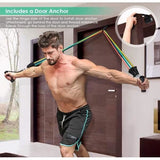 TD® Bande de Résistance/  Élastiques Musculation Set/ Latex Fitness Exercice / Kit avec Ancre de Porte/Poignées/Sangle de Cheville