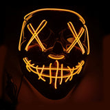 TD® Masque lumineux Halloween fait à la main personnalisé fantôme étape danse lumière froide habiller fête fête jouet masque